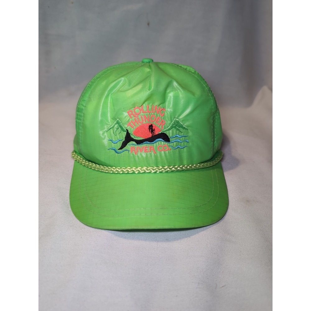 Vintage Rolling Thunder River Co Snap back Hat Cap Outdoor Life Camp Hiking
